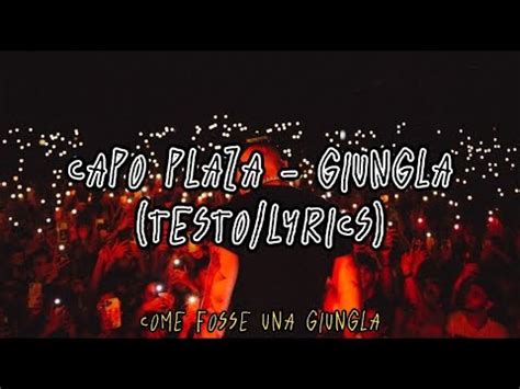 Capo Plaza – Giungla Lyrics .